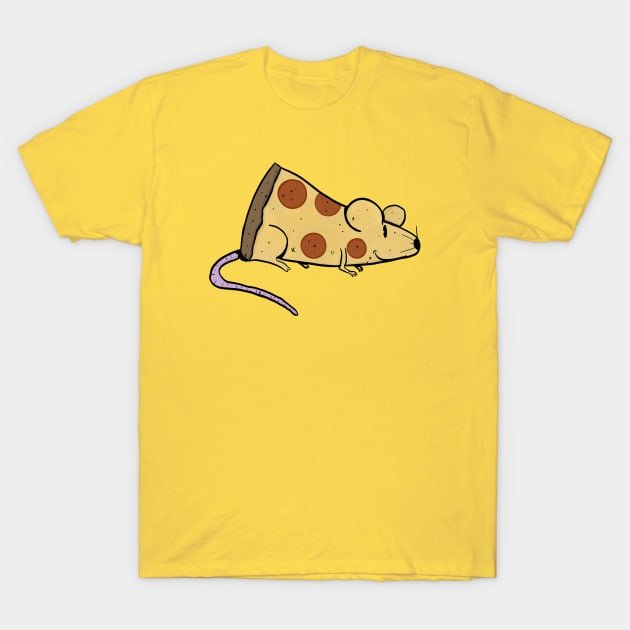 Pizza Rat T-Shirt by jonlewisdrawsthings